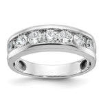 IBGoodman 14k White Gold Men's Polished 7-Stone 1 Carat Lab Grown Diamond Ring