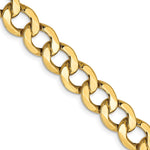 14K Semi-Solid Curb with Lobster Clasp Chain