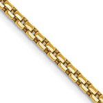 14K Semi-Solid Round Box with Lobster Clasp Chain