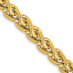 Golden Treasures 14K Semi-Solid Wheat with Lobster Clasp Chain
