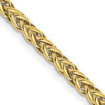 14K Semi-Solid 3-Wire Wheat with Lobster Clasp Chain