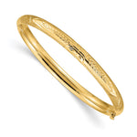 14k 3/16 Florentine Hinged Bangle