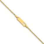 14K Polished Cut-out Butterfly 18x Plate ID Bracelet