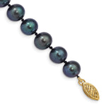 14k 8- Black Near-Round Freshwater Cultured Pearl Bracelet