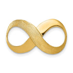 14k Polished and Textured Infinity Slide Fits up to Regular/ Fancy or Reversible Omega