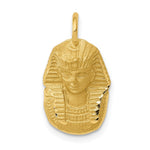 14k Satin Diamond-cut King Tut Charm