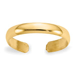 14k High Polished Band Toe Ring