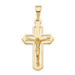 14k Polished Cut-out Crucifix Pendant