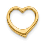 14K Polished Heart Chain Slide