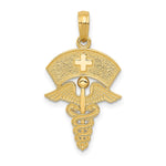 14k Caduceus w/Nurses Cap Pendant