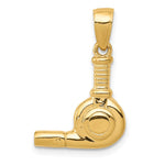 14k 3-D Blow Dryer Pendant