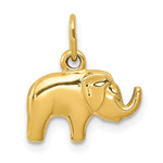 14k Small Polished Elephant Charm