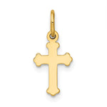 14k Mini Polished Cross Charm