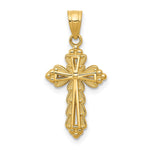 14k Budded Cross Charm