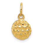 14k Domed Golf Ball Charm