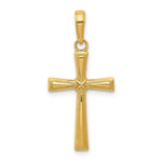 14K Diamond-cut X Cross Pendant