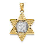 14K Two-Tone Star Of David Pendant