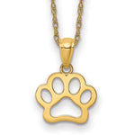 14k Dog Paw Necklace