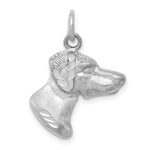 14k White Gold Pointer Dog Charm