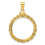 14ky Hand Made Rope D/C Screw Top $5 Bezel