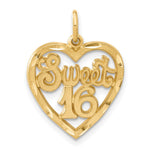 14k SWEET A Heart Charm
