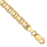 14K Concave Anchor with Lobster Clasp Chain