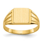 14k 9.0x Rectangle Open Back Signet Ring