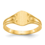 14k 6.5x Closed Back Size 4.5 Signet Ring