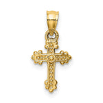 14k Tiny Budded Cross Charm