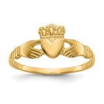 14k Ladies Polished Claddagh Ring