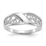 14k White Gold Polished Filigree Ring