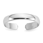 14k White Gold High Polished Band Toe Ring