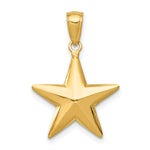 14k Polished 3-D Star Pendant