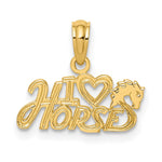 14K I HEART HORSES Charm
