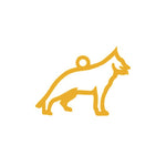 14k Fancy Dog Charm