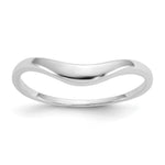 14k White Gold Polished Curve Ring