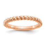 14k Rose Gold Polished Twisted Band