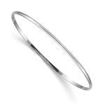 14k White Gold Solid Polished Half-Round Slip-On Bangle