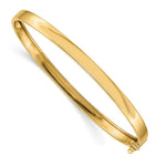 14K Polished Flexible Oval Bangle Bracelet