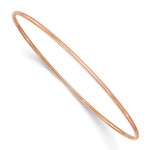 14k Rose Gold Polished Slip-on Round Bangle Bracelet