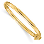14k Polished Hinged Safety Clasp Bangle