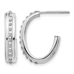 14k WG Diamond Fascination Diamond Dust/Accent Hoop Earrings