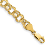14k Solid Double Link Charm Bracelet