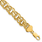 14k Solid Double Link Charm Bracelet