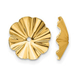 14k Polished Fancy Fluted Earring Jackets