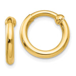 14k 2.5x Polished Tube Hoop Non-pierced Earrings
