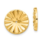 14k Polished Sunburst Earring Jackets
