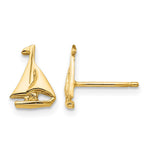 14k Mini Sailboat Post Earrings