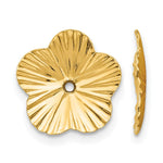 14k Polished Fancy Floral Earring Jackets