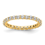 14k Polished Size 6 Shared Prong 1 carat Diamond Complete Eternity Band